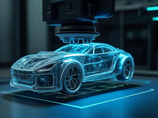 Pieza de auto escaneada en 3D para prototipado